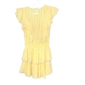 Shabby Chic Yellow Ruffle Dress